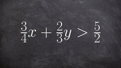 How to graph a linear inequality with multiple fractions Instructional Video