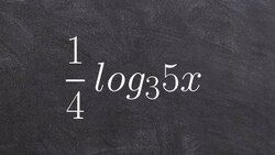 How to use the properties of logs to condense an expression Instructional Video