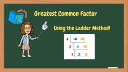 How to Find the Greatest Common Factor Using the Ladder Method Instructional Video