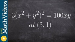 How to write the equation of the tangent line with implicit differentiation Instructional Video