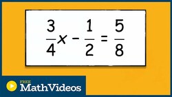 Solve a two step equation with fractions Instructional Video