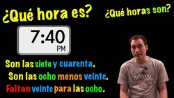 Telling time with "falta(n)" in Spanish - Explanation (Basic) Instructional Video