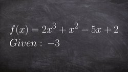 Given a Zero Find the Remaining Zeros by Factoring Instructional Video