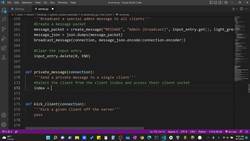 The Art of Doing - Python Network Applications with Sockets - Advanced GUI Chat Room Part 9 - Adding Admin Functionality Instructional Video