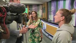 Simona Halep Speaks to Press after winning Wimbledon News Clip