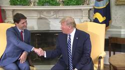 Trump, Trudeau push for trade deal at WH meeting News Clip