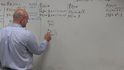 How to divide two linear functions and determine the domain Instructional Video