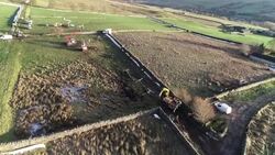 CLEAN : UK: Engineers work to restore power to homes battered by storm Arwen News Clip