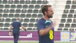 Gareth Southgate during training at the 2022 World Cup News Clip