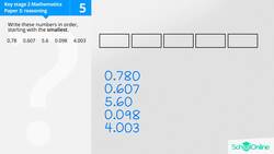 KS2  Primary Maths Age 13-17 - Number and Place Value: Ordering Numbers - Explained Instructional Video