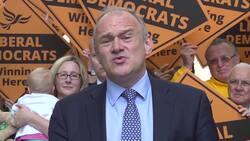 Sir Ed Davey holds a rally in Cheltenham News Clip