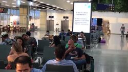 CLEAN : Travellers use face masks at Brazilian airports against COVID-19 News Clip