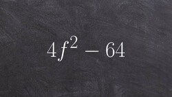 Factoring using the definition of difference of two squares Instructional Video
