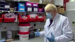 Boris Johnson visiting Oxford vaccine research lab News Clip