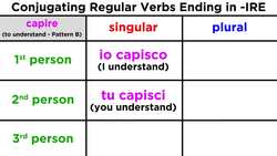 Conjugating Italian Verbs Ending in -IRE Instructional Video