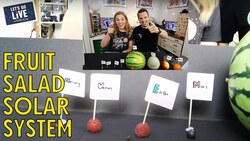 How To Make A Scale Solar System from Fruit! | Science Activity for Kids | Let's Go Live Maddie Greg Instructional Video