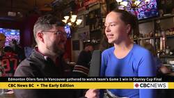 Oilers fans in Vancouver gather to watch Game 1 win in Stanley Cup final News Clip