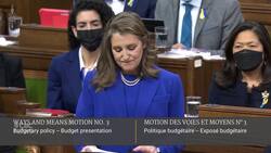 Freeland talks defence spending and Ukraine support in the federal budget News Clip