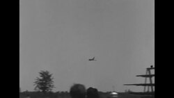 Dassault Mystere IV fighter bomber ceremony in hangar at Bordeaux Air Field and SNCASE Baroudeur in maiden flight over Istres, France News Clip