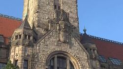 A part of gothic church Stock Footage