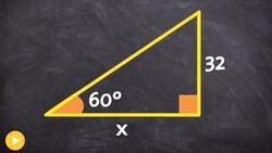 How to solve the missing length of a triangle using tangent Instructional Video