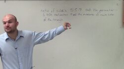 Given a ratio of sides and perimeter find the lengths of a triangle Instructional Video