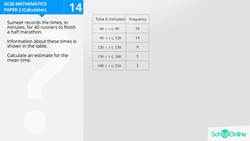 GCSE Secondary Maths Age 13-17 - Probability & Statistics: Estimate of the mean - Explained Instructional Video