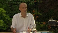 Dominic Cummings answers question from media after giving statement News Clip