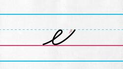 Lowercase cursive letter e Instructional Video
