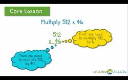 Multiplying Multi-Digit Numbers Using the Standard Algorithm Instructional Video