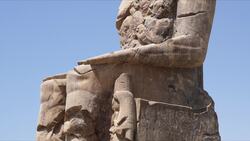 Egypt, Luxor - Colossi of Memnon Stock Footage