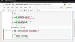 Python for Everybody: The Ultimate Python 3 Bootcamp - Catching Exceptions Instructional Video