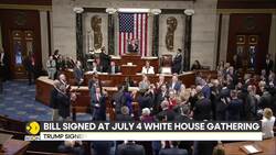 US President Donald Trump signs tax cut and spending bill at July 4 White House gathering News Clip