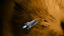 Nebula and Spacecraft Stock Footage