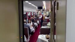 CLEAN : Bottles clinking, Turkish party train blazes through night News Clip