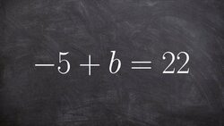 Solving a one step equation using addition Instructional Video