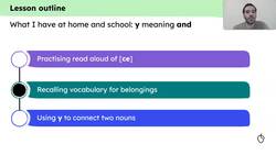 What I have at home and in school: 'y' meaning 'and' Instructional Video