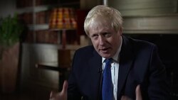 Boris Johnson summarises the Chequers Brexit strategy saying 'we would be taking laws in the UK..from a foreign jurisdiction over which we have no control' Stock Footage
