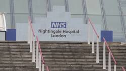 GVs of the NHS Nightingale hpspital in east London News Clip