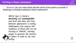 Analysis of the theme of appearances and reality in ‘Othello’ Instructional Video