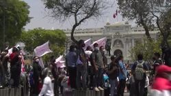 CLEAN : Protesters in Peru celebrate president's resignation News Clip