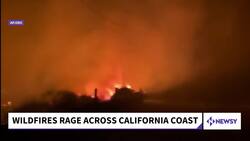 Rare Jan. Wildfire Raging Along Central California Coastline News Clip