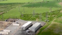 Aerials of power lines News Clip