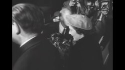 French Prime Minister Pierre Mendes-France arrives in Washington DC and is greeted by Secretary of State Dulles and VP Nixon News Clip