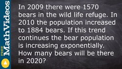 How to model the decrease of a bear population exponentially Instructional Video