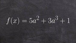 Classify a polynomial and determine degree and leading coefficient Instructional Video
