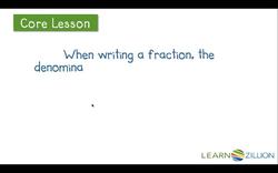 Introduction to Writing and Naming Fractions Instructional Video