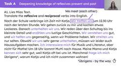Wir treffen uns: reflexive verbs past and present, forming adverbs, role play Instructional Video