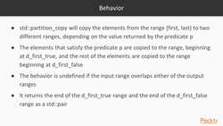 C++ Standard Template Library in Practice - Sorting and Gathering - std::partition_copy Instructional Video