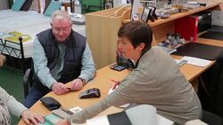 Senior Couple Buying a New Bed Stock Footage